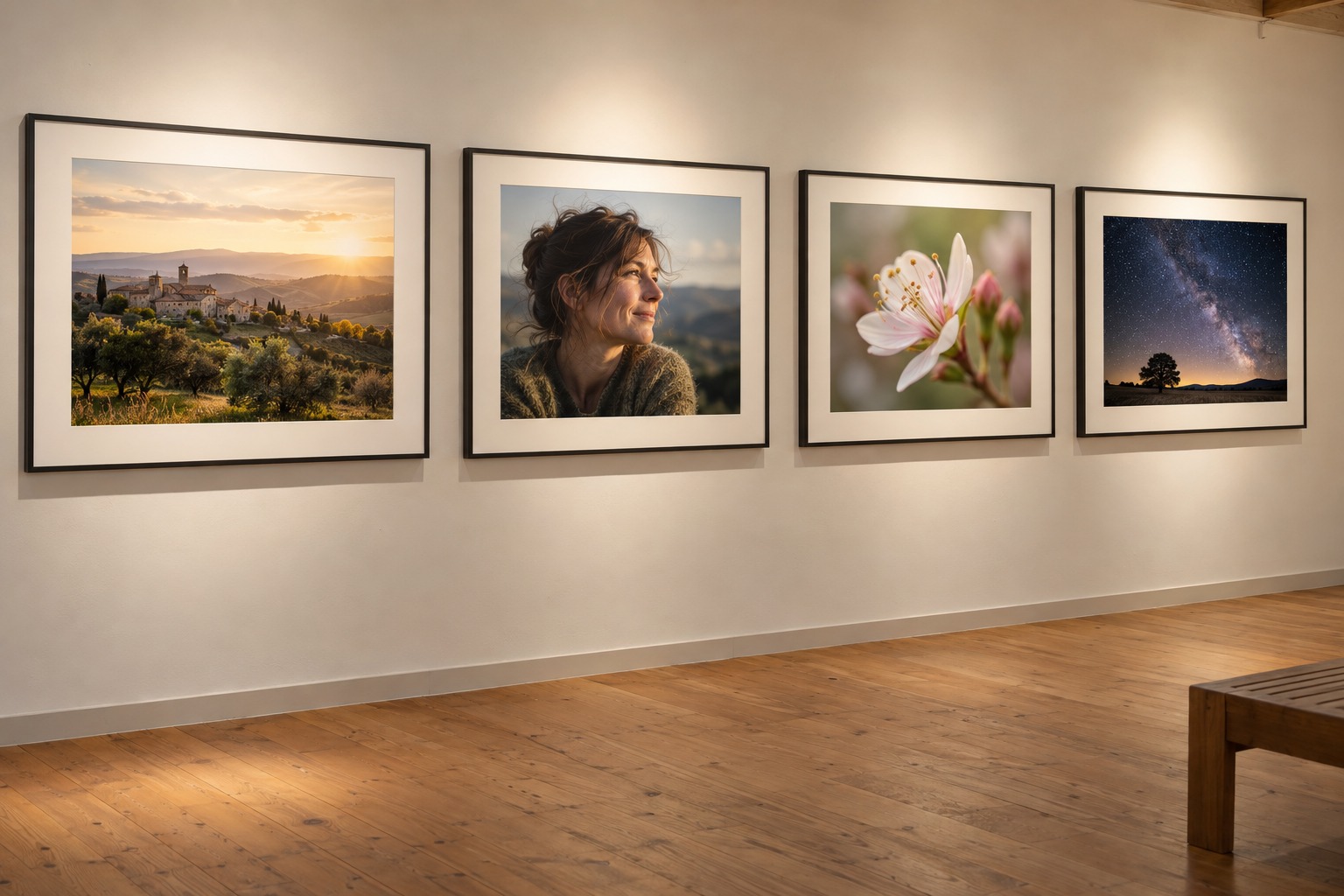 Exemple généré d’accrochage de photographies encadrées